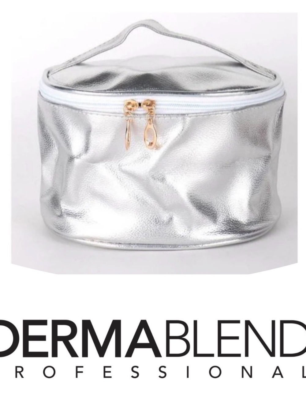 DERMABLEND TRIXIE SILVER METALLIC MAKEUP BAG